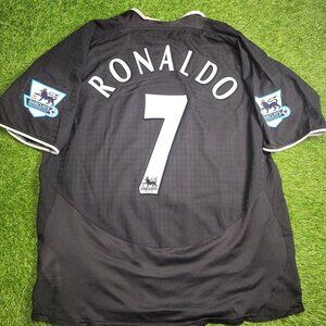 Ronaldo Manchester United 2004 2005 Away STAND UP SPEAK UP Soccer Jersey L